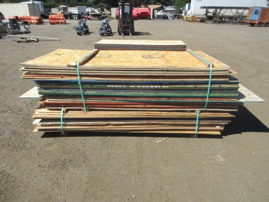 APPROX (66) 8' X 4' PLYWOOD SHEETS