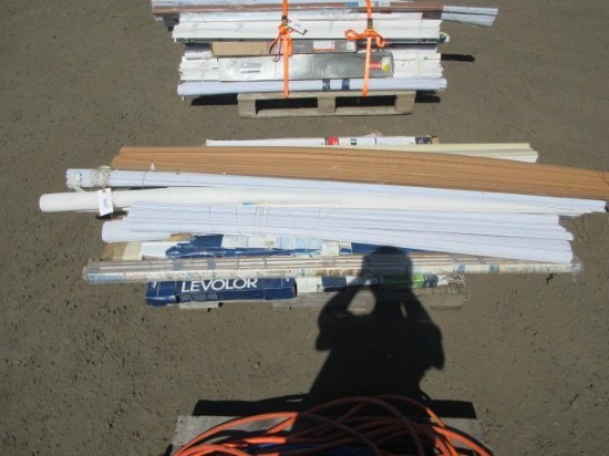 ASSORTED BLINDS/SHADES OF ASSORTED SIZE & LENGTH, LONGEST 8'