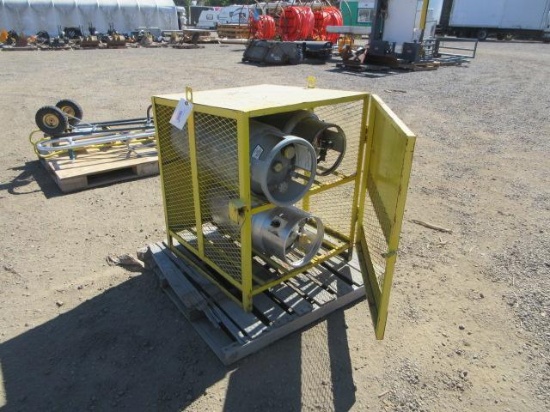 32'' X 29'' X 30'' PROPANE TANK CAGE W/ (3) PROPANE TANKS