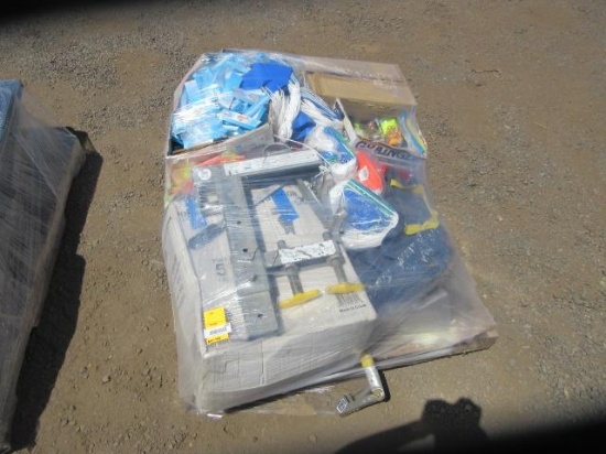 ASSORTED FALL PROTECTION, DIGITAL THERMOMETERS, REFLECTIVE VESTS, TWINE, & EYE WASH STATION