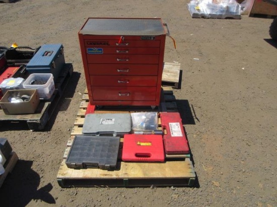 (6) DRAWER 27'' X 17'' X 32'' TOOL BOX ON CASTERS W/ TOOLS