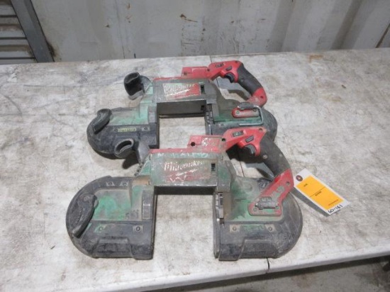 (2) CORDLESS MILWAUKEE PORTABLE BANDSAWS