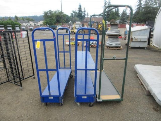 (2) 63'' X 16'' X 59'' STOCKING CARTS & 63'' X 19'' X 72'' CART