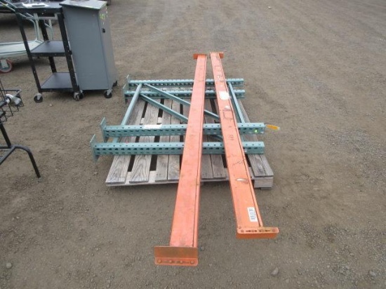 (2) 54'' PALLET RACKING UPRIGHTS & (2) 135'' CROSS BEAMS