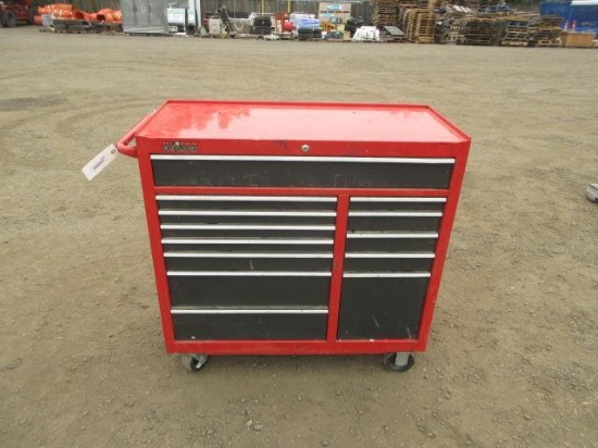 GRIPLATCH 13-DRAWER ROLLING TOOL CHEST W/ ASSORTED AIR TOOLS, WRENCHES, CLAMPS, PLIERS & OTHER HAND