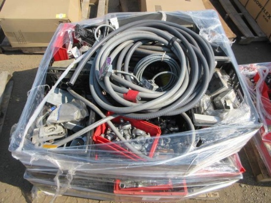 ASSORTED ELECTRICAL CONDUIT, SWITCHES, BOXES, FITTINGS, & HARDWARE