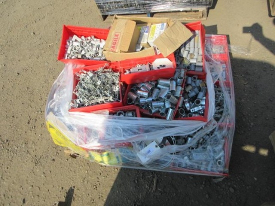 ASSORTED ELECTRICAL FITTINGS, MOUNTING HARDWARE, CONTACT KITS, PLUGS, & SWITCHES