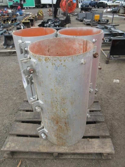 (3) STEEL CONCRETE CONSTRUCTION COLUMNS, 18 1/2'' DIA. X 36'' TALL