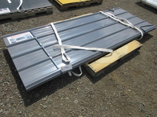 (70) 94 1/2'' X 36'' GRAY METAL ROOF/WALL PANELS (UNUSED)