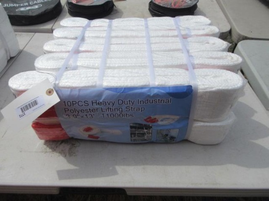 (10) 3.9'' X 13' HEAVY DUTY 11000LB POLYESTER LIFTING STRAPS (UNUSED)