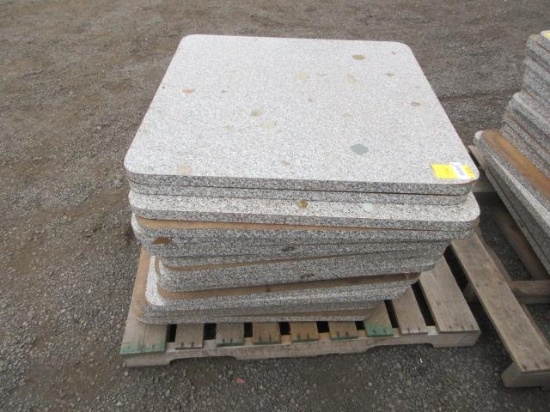 APPROX (22) 32'' X 32'' X 1'' THICK TABLE TOPS