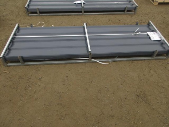 (100) 2026 ABOSS 116 1/2'' X 36'' GRAY GALVALUME CORRUGATED STEEL PANELS (UNUSED)