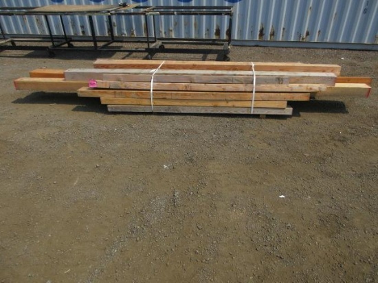 ASSORTED WOOD BEAMS UP TO 16' LONG