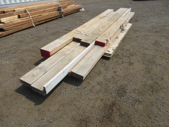 ASSORTED LENGTH 10'' X 4'' WOOD BEAMS UP TO 20' LONG