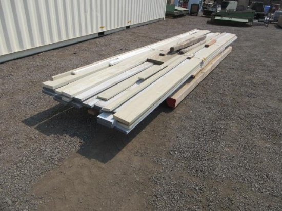 ASSORTED LUMBER BOARDS & BEAMS UP TO 20' LONG