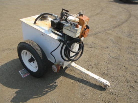 TOWABLE FLUID TANK W/ GAS POWERED PUMP *OPERATING CONDITION UNKNOWN*
