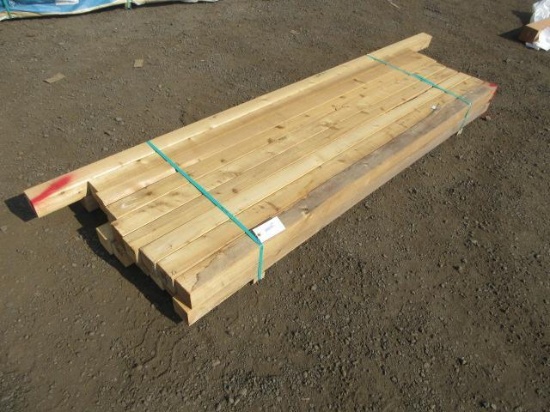 (17) 4'' X 4'' X 8' WOOD POSTS & (1) 4'' X 4'' X 10' WOOD POST