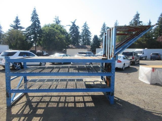 128" X 54" X 60" TALL STEEL PALLET RACK W/ 55" X 8' TALL STAND-UP RACK, 15' X 54" X 8' TALL OVERALL