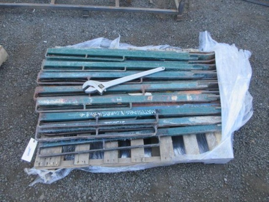 APPROX (21) STEEL PRY BARS & 24'' CRESCENT WRENCH