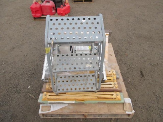 COTTERMAN STEP LADDER, AW2 2' LADDER, (5) SAW HORSES, SENTRY 1970 SAFE (NO KEY)