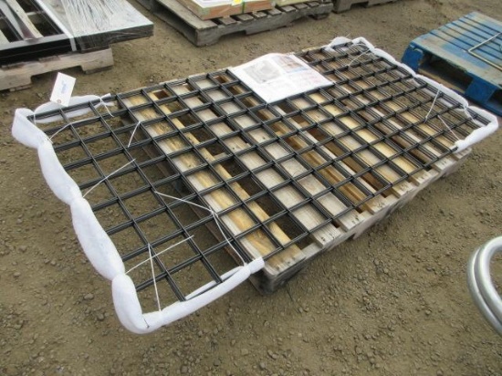 (5) 6' X 3' BLACK METAL MESH RAIL PANELS (UNUSED)