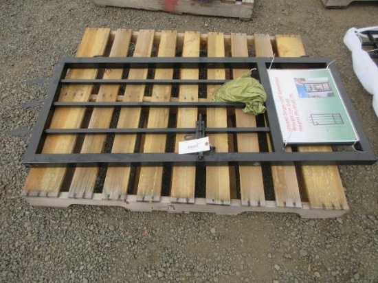 53 1/2'' X 24'' SINGLE LEAF WROUGHT IRON GATE (UNUSED)