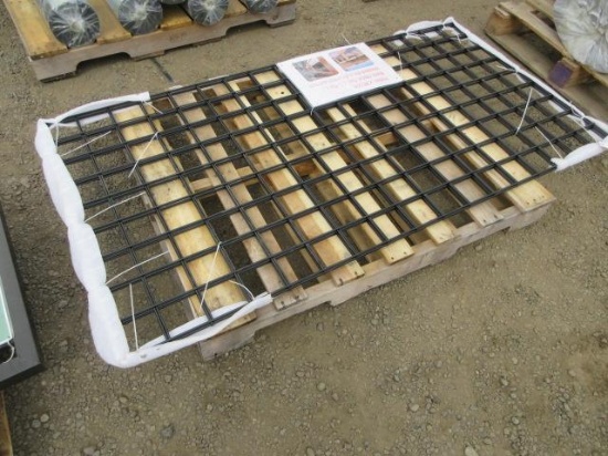 (5) 6' X 3' BLACK METAL MESH RAIL PANELS (UNUSED)