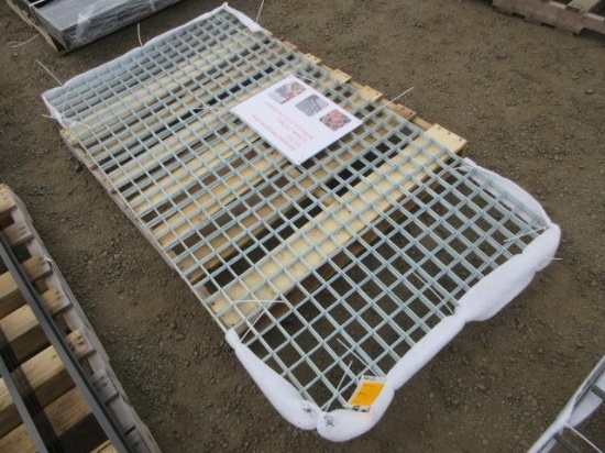 (10) 6' X 3' GALVANIZED STEEL GARDEN MESH PANELS (UNUSED)