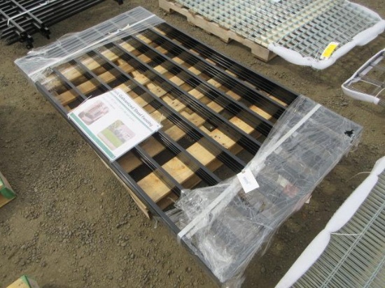 (5) 71'' X 38 1/2'' BLACK STEEL FENCE PANELS (UNUSED)