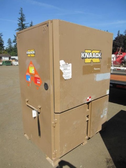 KNAACK JOBSITE BLUEPRINT/ STORAGE BOX W/ FORK POCKETS, 60'' X 44'' X 82'' TALL