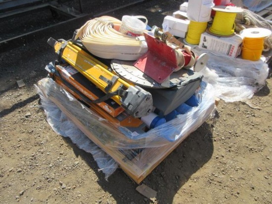 PORTABLE WORK BENCHES, TRI-STANDS, CONCRETE SAW BLADES, COLLATED SCREWS, BASEBOARD COVER, & TRAFFIC