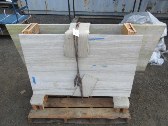 (3) ASSORTED SIZE STONE COUNTERTOP SECTIONS UP TO 6' WIDE