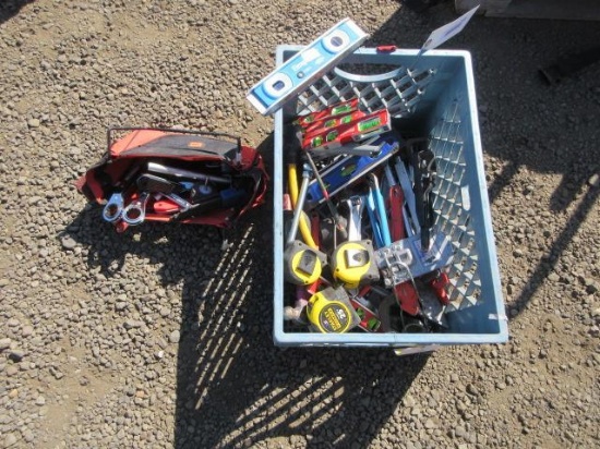 ASSORTED CRESCENT WRENCHES, PRECISION LEVELS, TAPE MEASURES, & MISCELLANEOUS HAND TOOLS