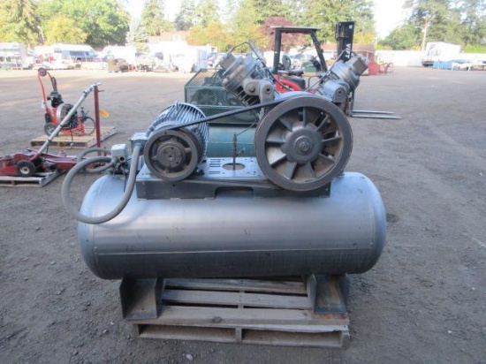 INGERSOLL-RAND 30T 71T2 AIR COMPRESSOR, 20HP, 120GAL RECEIVER TANK, 200 PSI