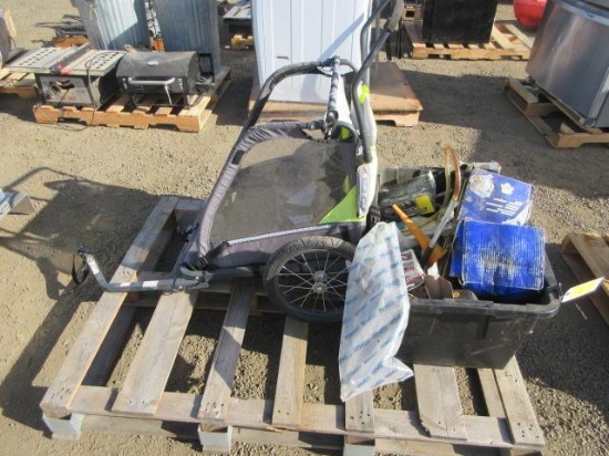Allen Sports 2-Seat Bicycle Trailer, Car Alternator, Brake Shoes, Spare Tire Carrier & Assorted A...