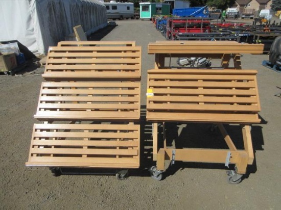 (2) 40'' X 39'' X 48'' DISPLAY RACKS W/ FOLDING SHELVES