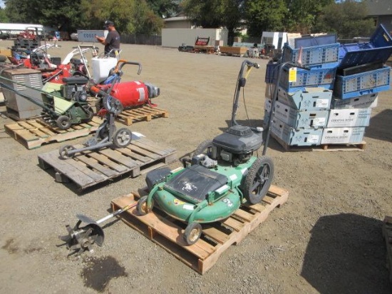 Walk-Behind Gas Lawn Mower, 24'' Cutting Width & Shindaiwa Gas Tiller *Operating Condition Unknown*