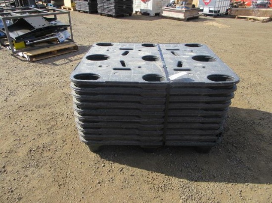 (10) 48'' X 48'' PLASTIC PALLETS