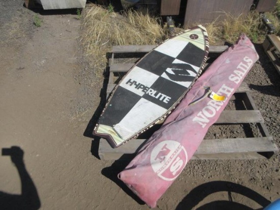 Hyperlite Broadcast 5 1/4'' Surf Board & North Sails Wind Sail