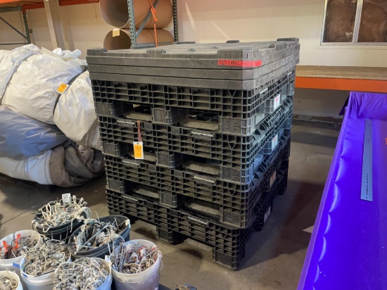 (4) Collapsable Crates W/Lids