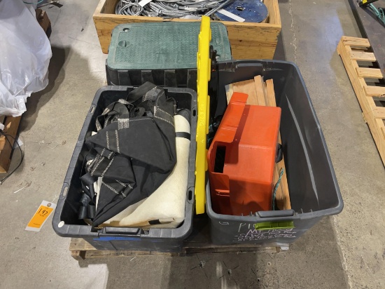 Irrigation Box & Assorted Fabric