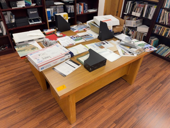 (2) Wood Desks W/Contents