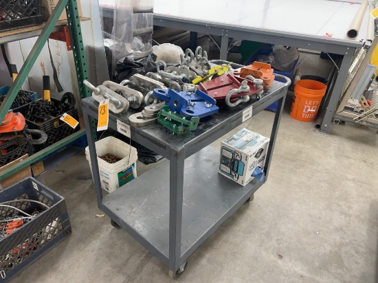 Metal Cart W/ Assorted Fabric Pullers