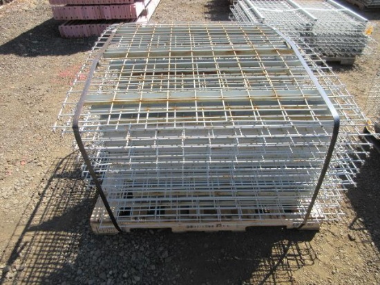 (17) 45 1/2'' X 43'' WIRE MESH PALLET RACK DECKING PANELS