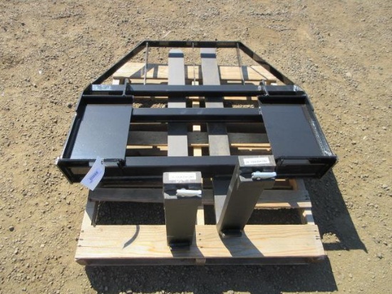 2026 MOWER KING SKID STEER FORK ATTACHMENT W/ 48'' X 4'' FORKS (UNUSED)