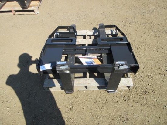 2026 AGROTK SKID STEER FORK ATTACHMENT W/ 48'' X 4'' FORKS (UNUSED)