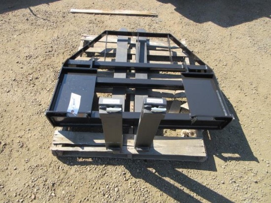 2026 MOWER KING SKID STEER FORK ATTACHMENT W/ 48'' X 4'' FORKS (UNUSED)