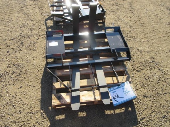 2026 AGT SKID STEER FORK ATTACHMENT W/48'' X 4'' FORKS (UNUSED)