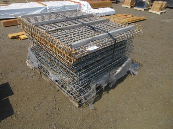 APPROX (27) PALLET RACK STEEL WIRE MESH DECKING PANELS