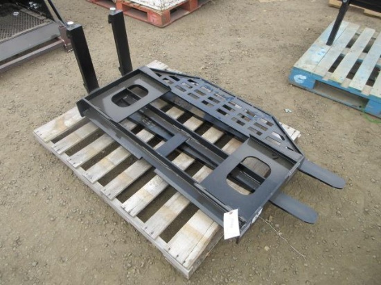 2026 GIYI SKID STEER FORK ATTACHMENT W/ 60'' X 3 1/2'' FORKS (UNUSED)